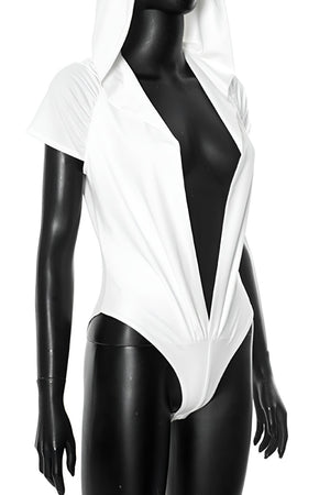 Deep V Hooded Top
