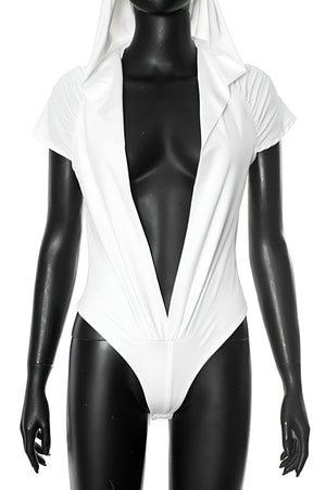 Deep V Hooded Top
