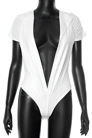 Deep V Hooded Top