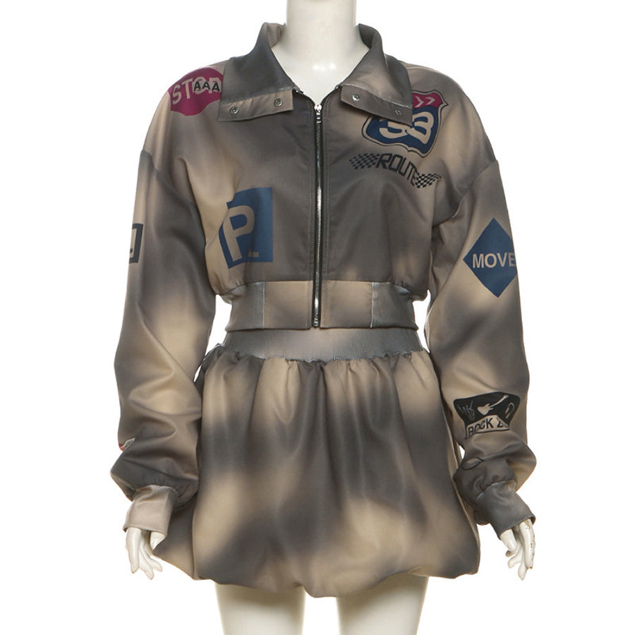 Bomber Skirt Set