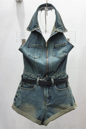 Vintage Denim Romper